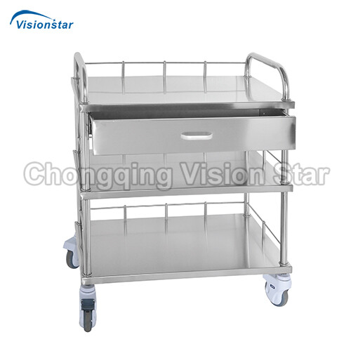 BMT16 Stainless Steel Treatment Trolley With There Layers