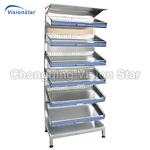 BMS1 Stainless Steel Single Western Medicine Shelf